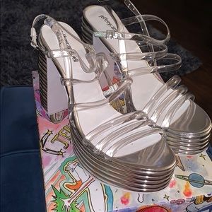 Brand New Jeffrey Campbell Clear Platform Sandal